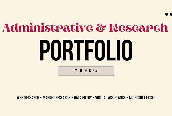do web research, market research and data entry